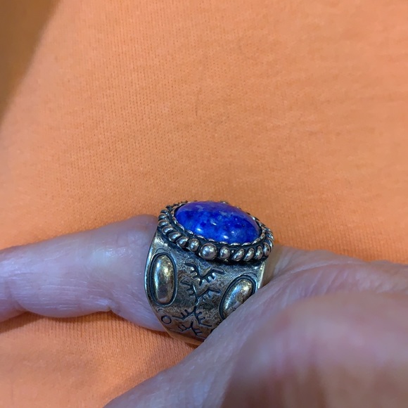 Sterling Lapis Ring - Picture 2 of 5
